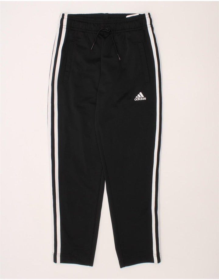ADIDAS Girls Tracksuit Trousers 7-8 Years  Black Polyester