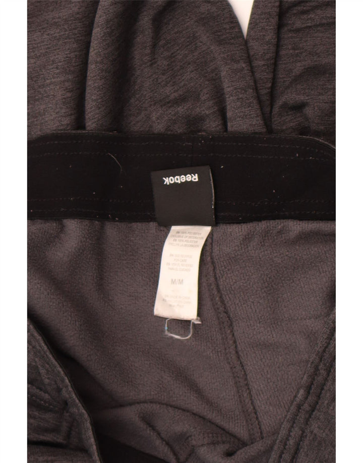 Pantaloni da tuta con grafica Reebok da uomo in poliestere grigio medio