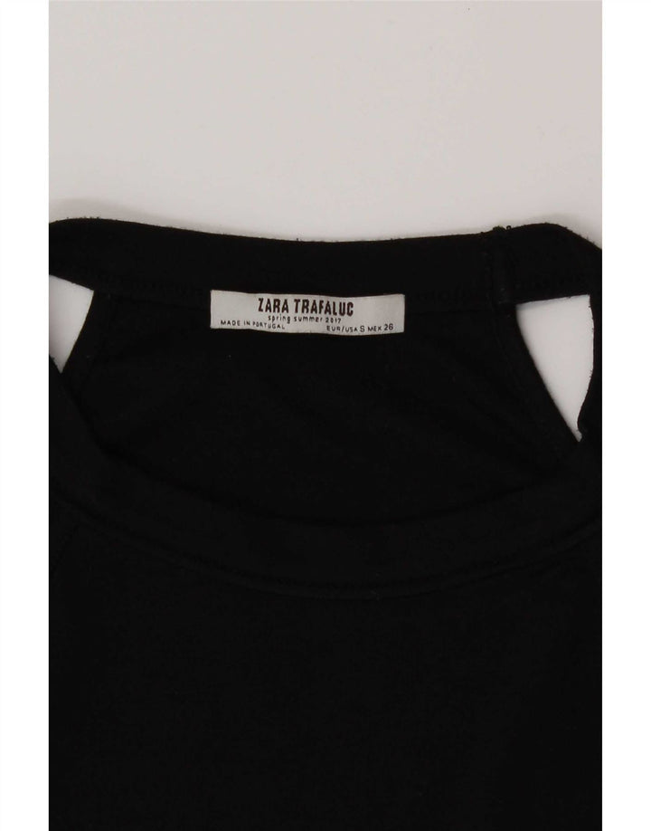 Top corto alla caviglia da donna Zara UK 8 piccolo nero