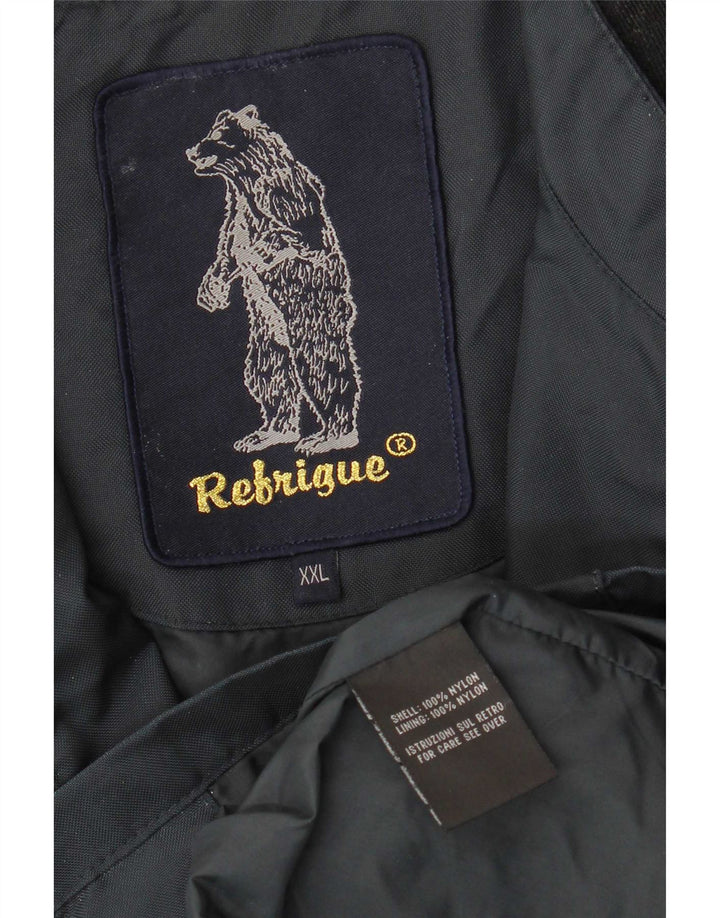 Giubbotto bomber da uomo Refrigue UK 44 2XL Nylon color block blu navy