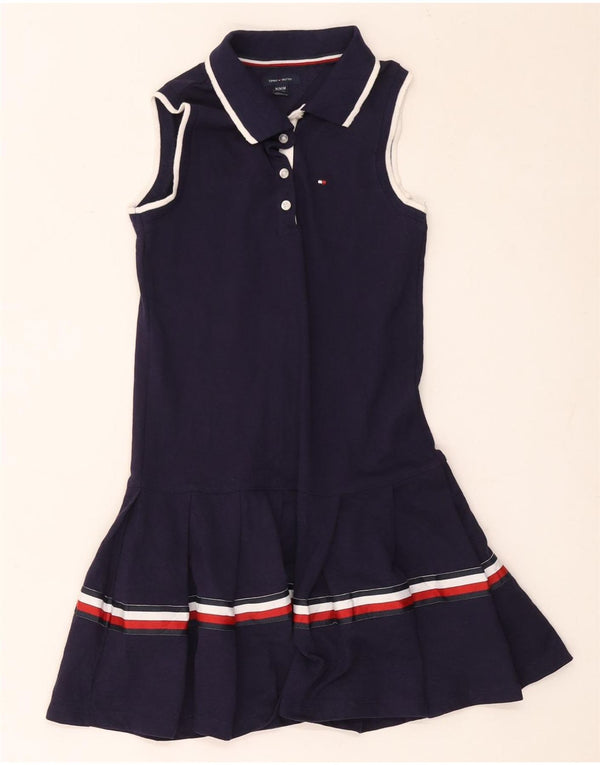 Abito polo per ragazze Tommy Hilfiger 9-10 anni medio a righe blu navy