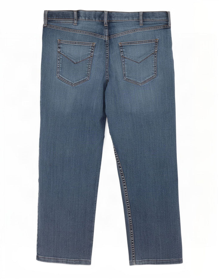 Jeans cropped regolari da uomo Marks & Spencer W38 L25 cotone blu