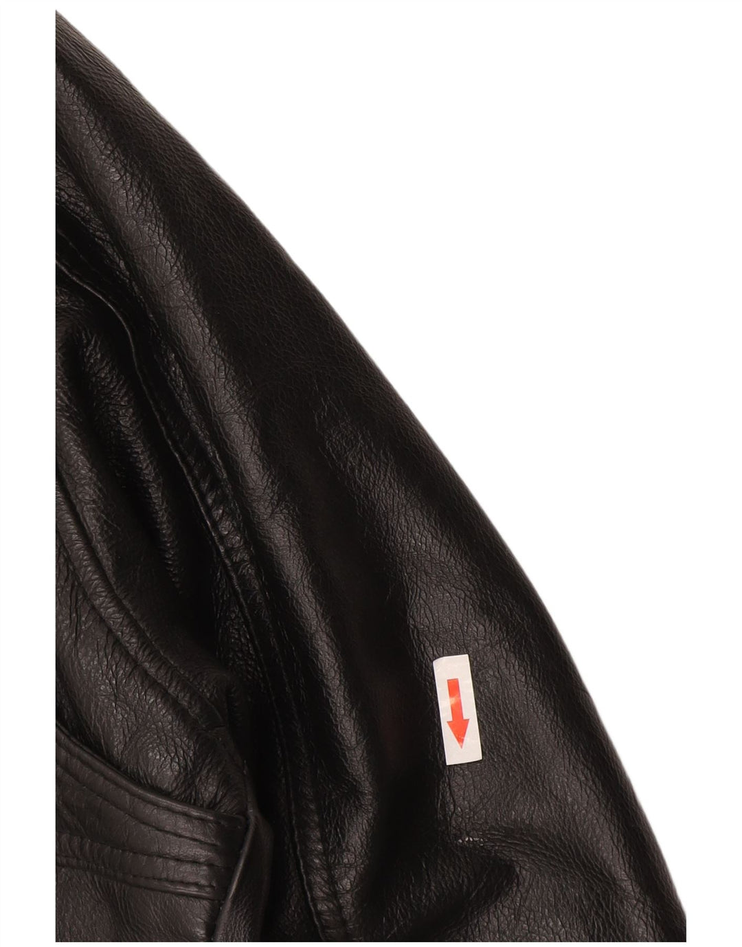 Giacca in pelle vintage da uomo UK 38 media nera