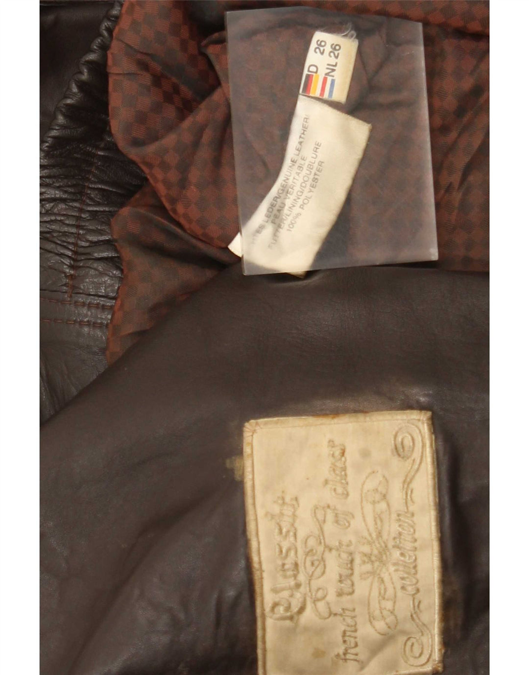 Giacca in pelle da uomo CLASSIC UK 42 XL Marrone