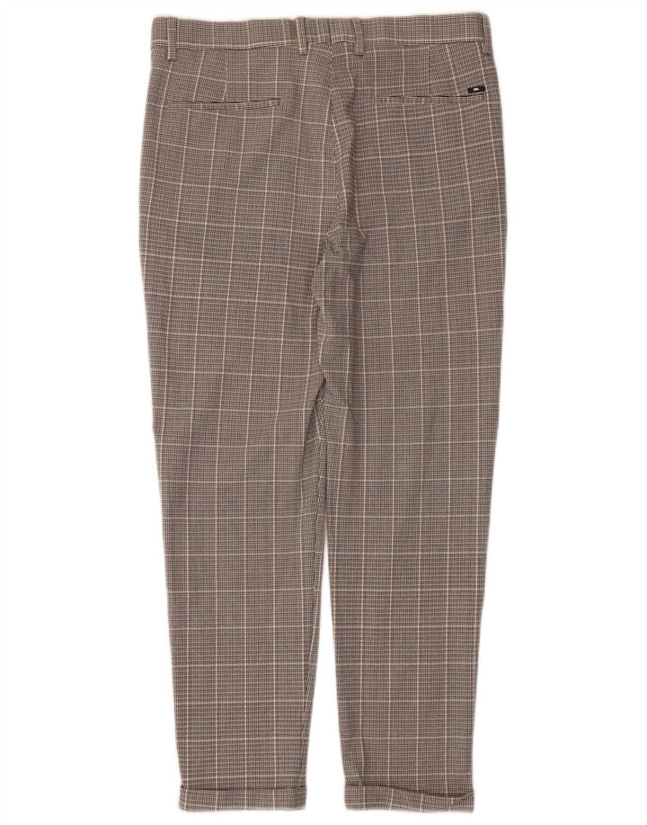 Pantaloni da abito slim da uomo Zara EU 40 medi W31 L27 a quadri grigi