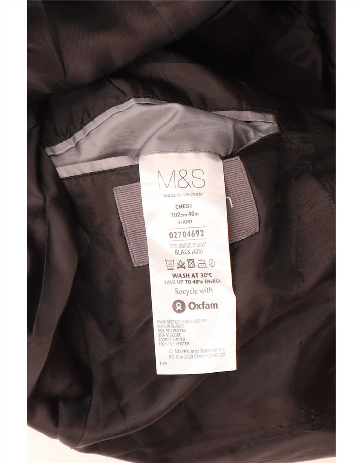 Giacca blazer a 2 bottoni da uomo Marks & Spencer UK 40 media nera