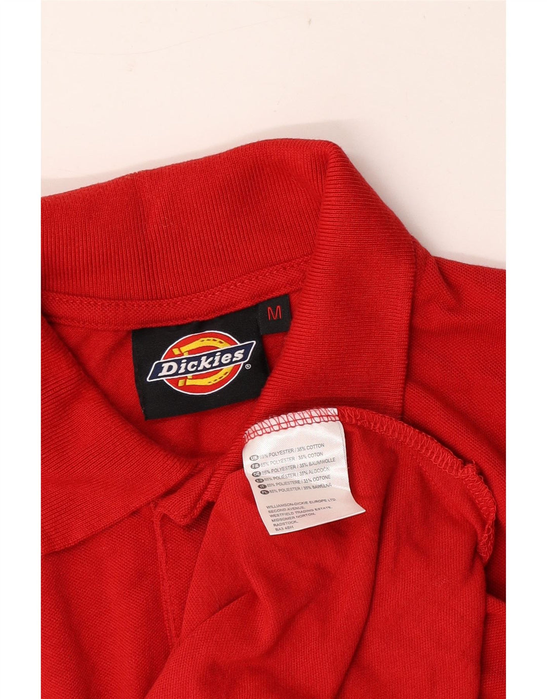 Polo da uomo Dickies in poliestere rosso medio