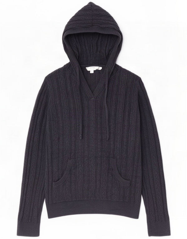 Fat Face Maglione con cappuccio da donna UK 12 Medio Blu navy Cotone