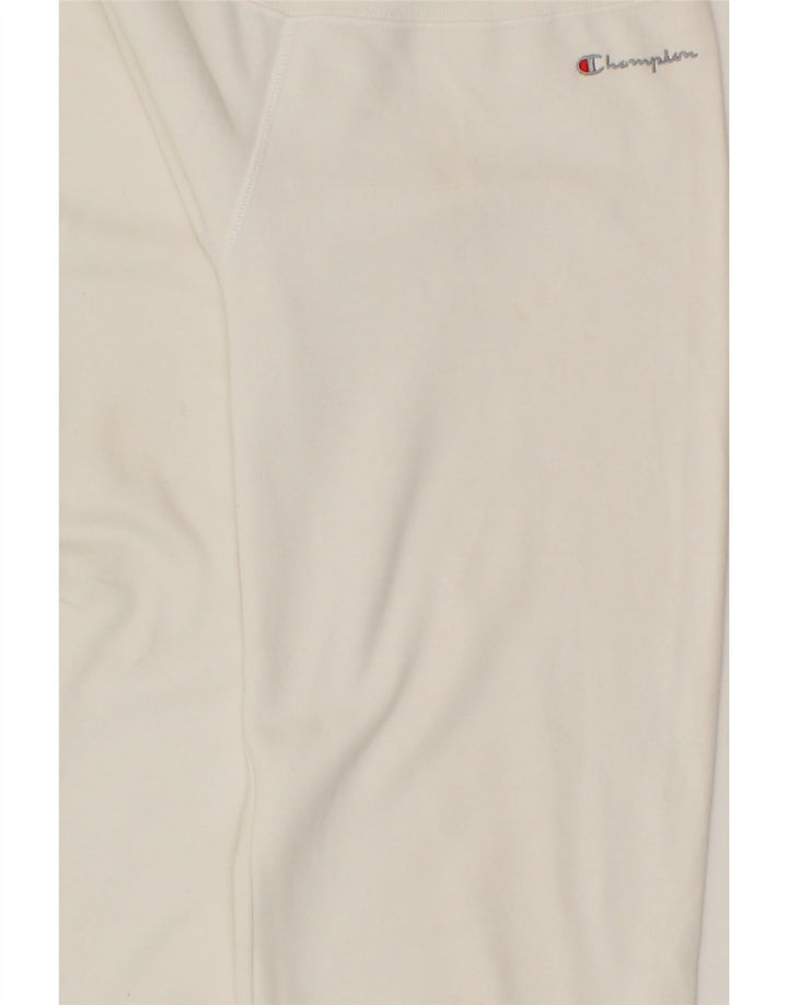 CHAMPION Womens Tracksuit Trousers UK 14 Medium White Cotton Vintage Champion and Second-Hand Champion from Messina Hembry 
