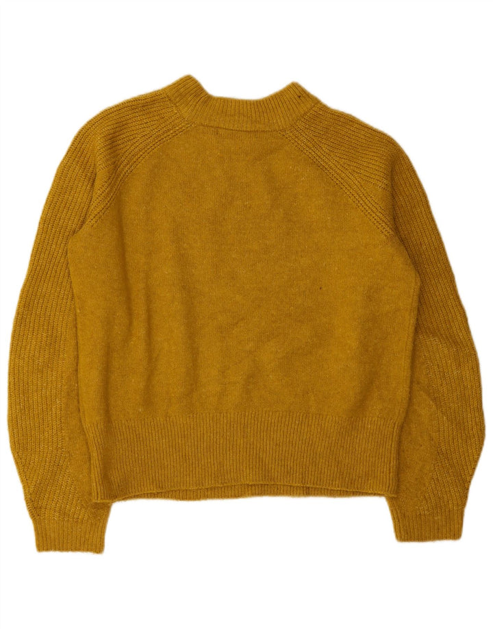 Maglione maglione girocollo da donna Marks & Spencer UK 10 piccolo giallo