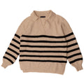 Maglione da donna Marks & Spencer con collo alto UK 14 a righe beige medio