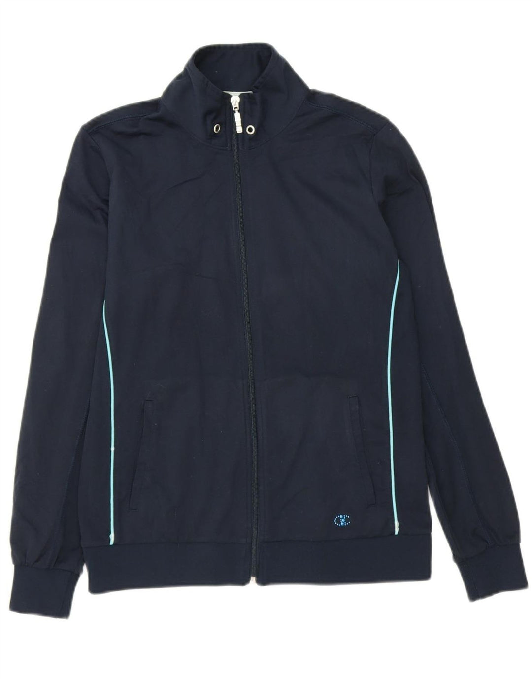 CHAMPION Womens Heritage Fit Tracksuit Top Jacket UK 14 Medium Navy Blue