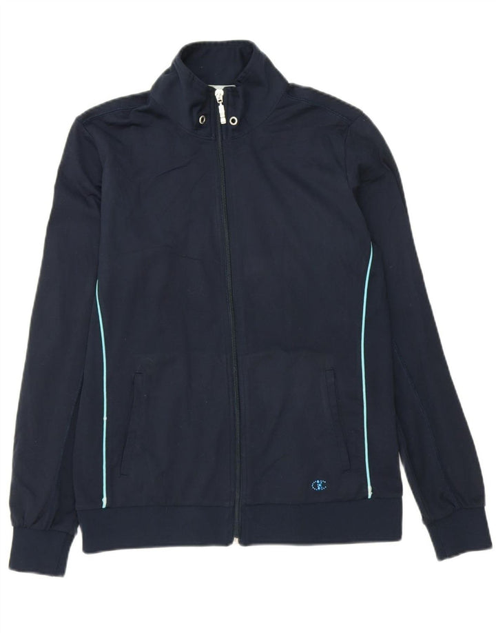 CHAMPION Womens Heritage Fit Tracksuit Top Jacket UK 14 Medium Navy Blue