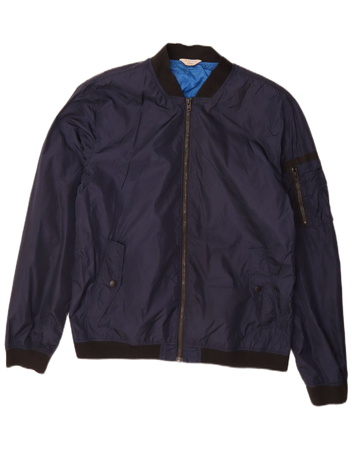 Giubbotto bomber da uomo Jack & Jones UK 40 Large in nylon blu navy