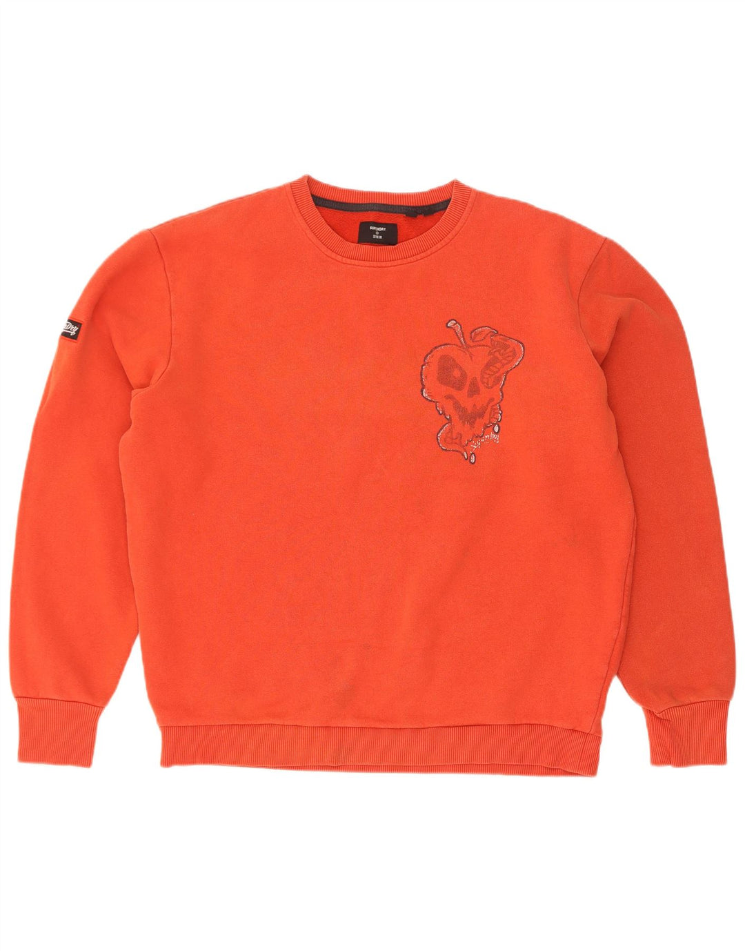 Felpa grafica da uomo Superdry Maglione cotone arancione medio