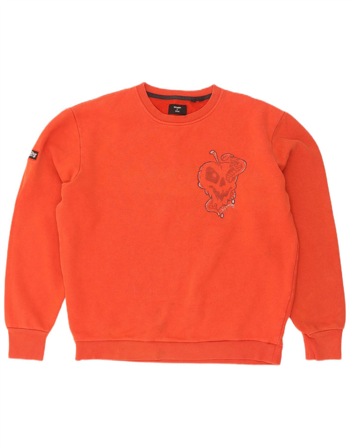 Felpa grafica da uomo Superdry Maglione cotone arancione medio