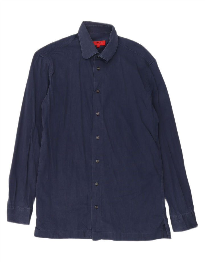 Camicia da uomo Hugo Boss blu navy medio