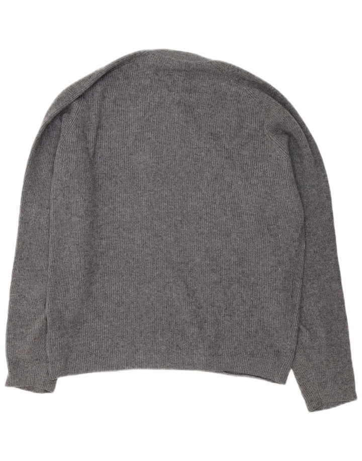 Maglione maglione girocollo da uomo Massimo Dutti in cotone grigio medio