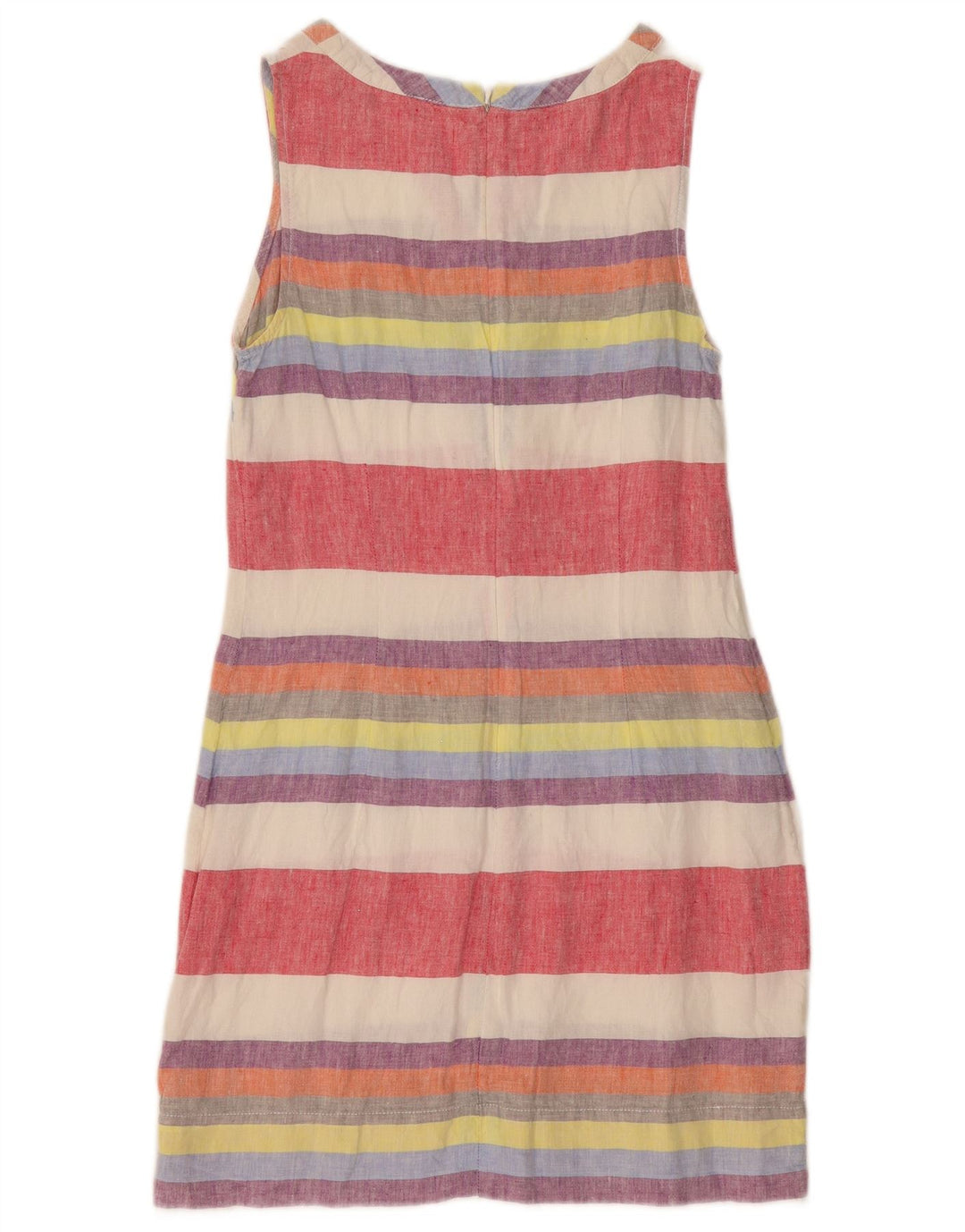 Abito tubino senza maniche da donna Boden UK 10 piccolo a righe multicolore