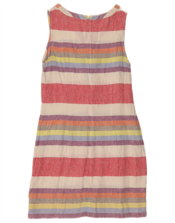Abito tubino senza maniche da donna Boden UK 10 piccolo a righe multicolore