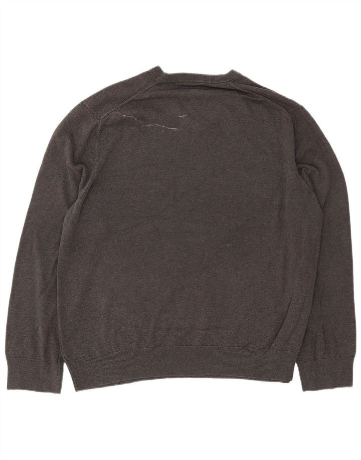 MARKS & SPENCER Maglione da uomo con scollo a V 2XL Cotone grigio
