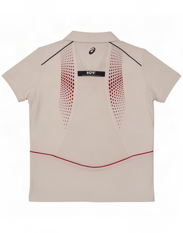 Polo grafica da donna Asics UK 14 Medium White Poliammide