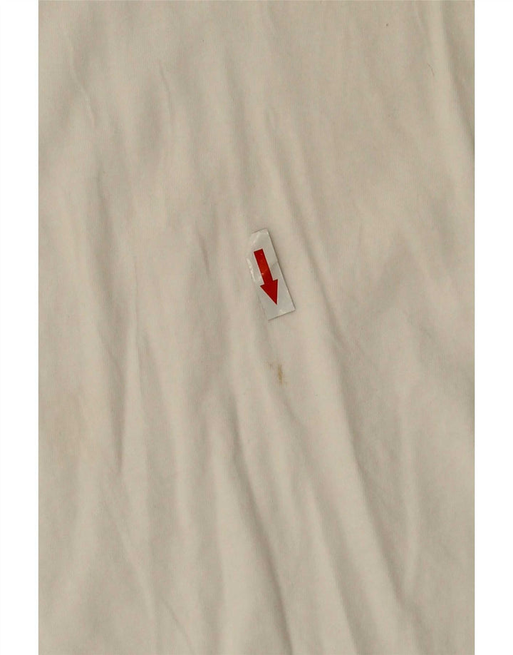 Top Ralph Lauren da uomo a maniche lunghe in cotone bianco medio