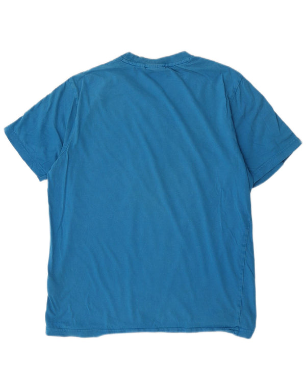 T-shirt grafica da uomo Fila Top in cotone blu medio