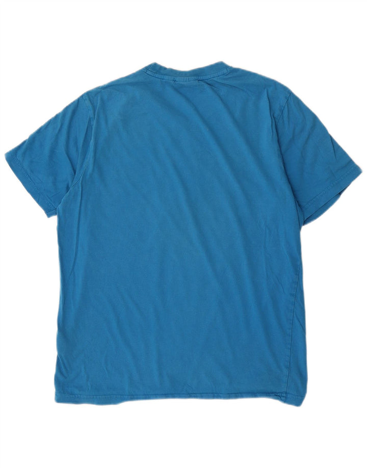 T-shirt grafica da uomo Fila Top in cotone blu medio