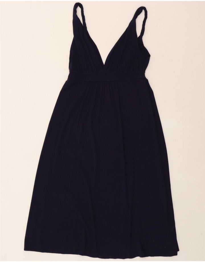 J. CREW Womens Sundress UK 8 Small Navy Blue Viscose Vintage J. Crew and Second-Hand J. Crew from Messina Hembry 