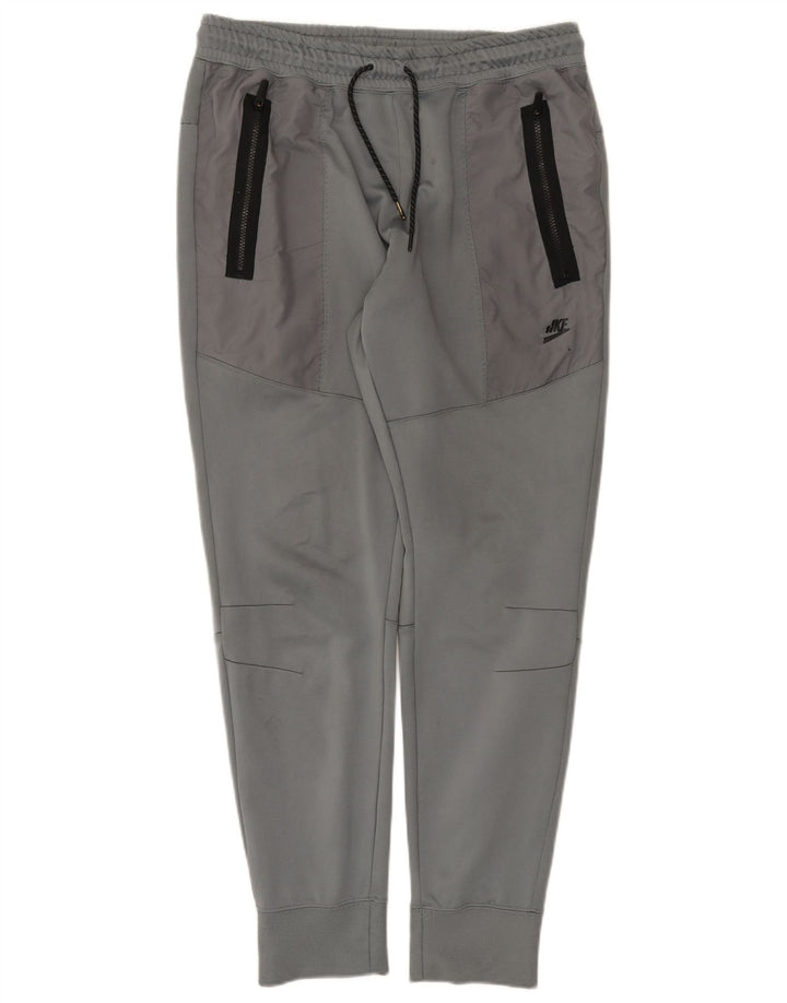Pantaloni da tuta Nike Therma-Fit da uomo, pantaloni da jogging, grandi, in poliestere grigio