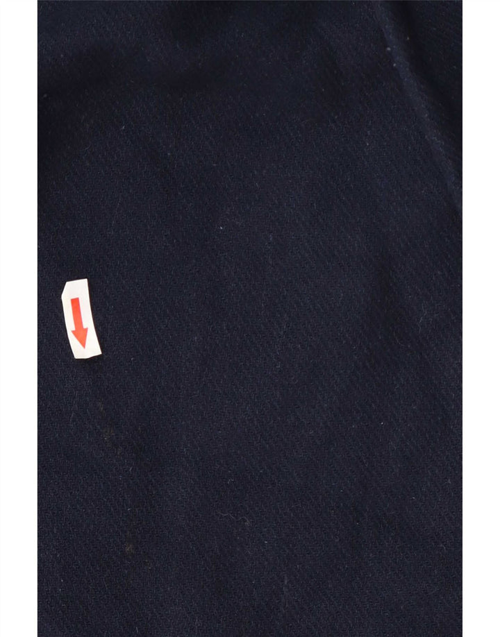 Marks & Spencer Cappotto doppiopetto da donna UK 16 Large Blu Navy Poliestere