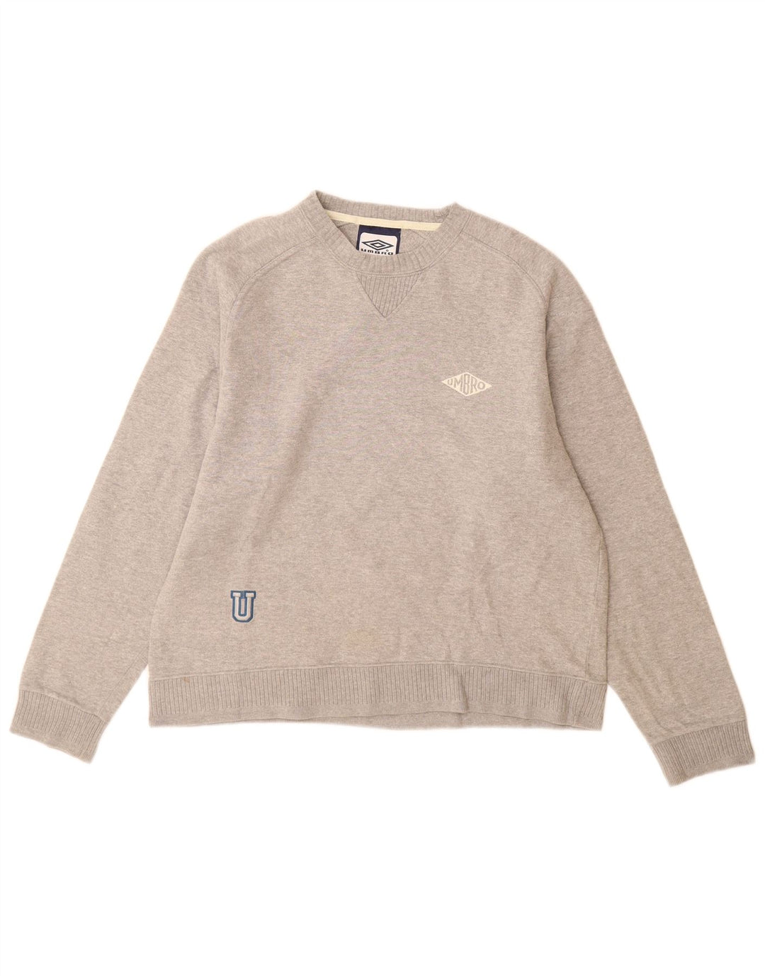 Felpa da uomo Umbro Maglione UK 35/37 Piccolo cotone grigio