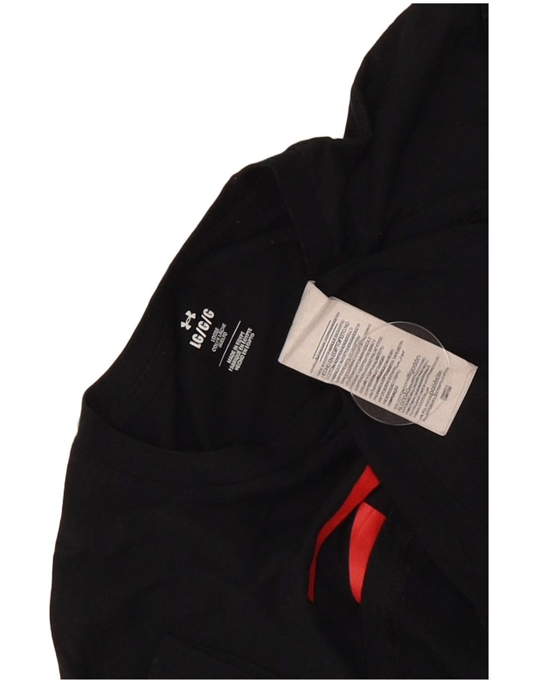 T-shirt grafica da uomo Under Armour Top grande in cotone nero