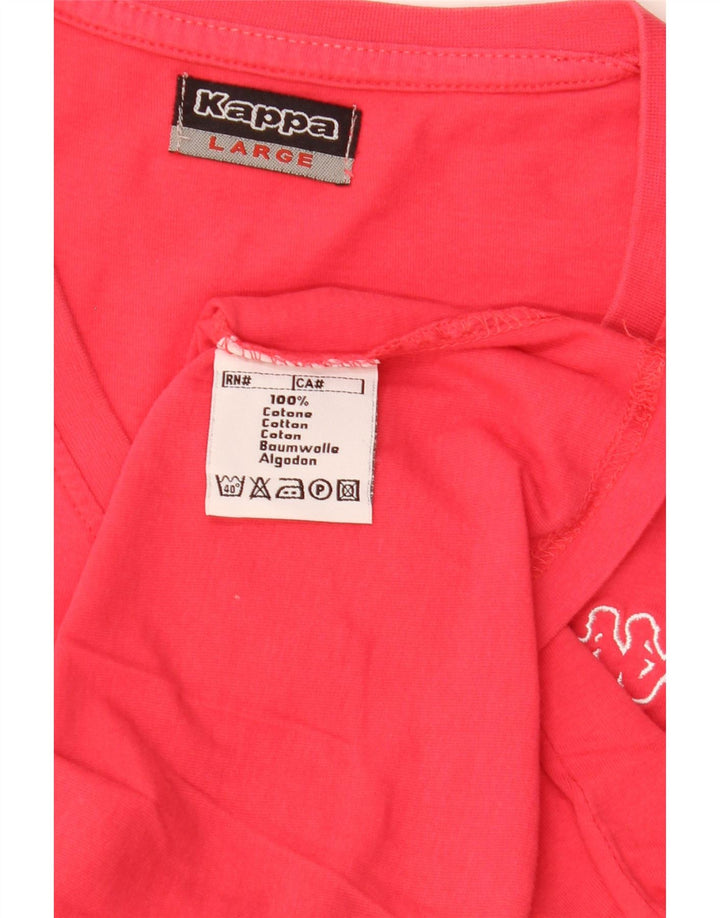 Maglietta Kappa da donna Top UK 14 grande rossa in cotone