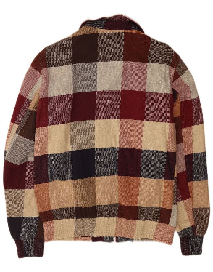 Giubbotto bomber da uomo Zara UK 38 cotone a quadri multicolore medio