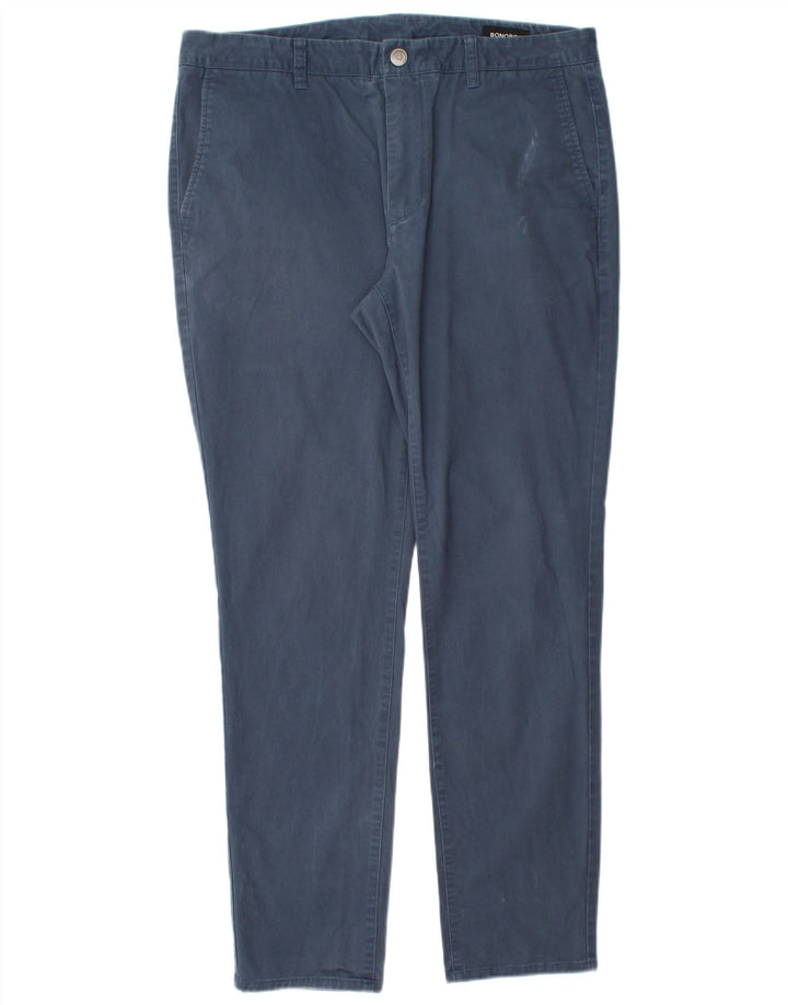Pantaloni chino slim da uomo BONOBOS W35 L30 cotone blu