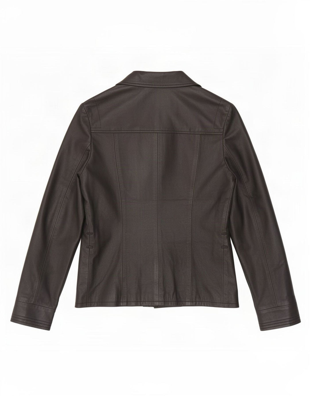 Giacca blazer in pelle da donna a 3 bottoni Settore UK 12 media nera
