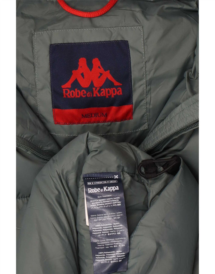 Giacca imbottita con cappuccio da uomo Kappa UK 38 verde medio in poliammide