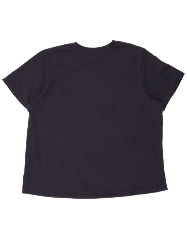 T-shirt grafica da uomo Jack & Jones Top 4XL cotone blu navy