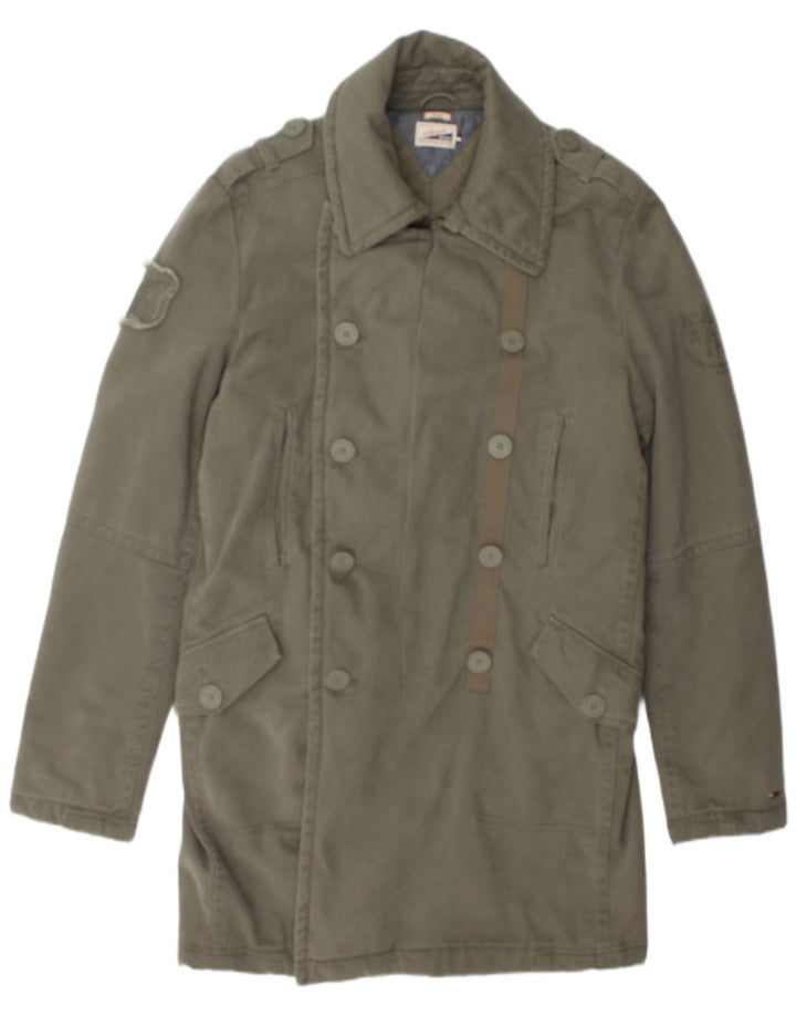Tommy Hilfiger Cappotto doppiopetto Heritage da uomo UK 40 Large Khaki