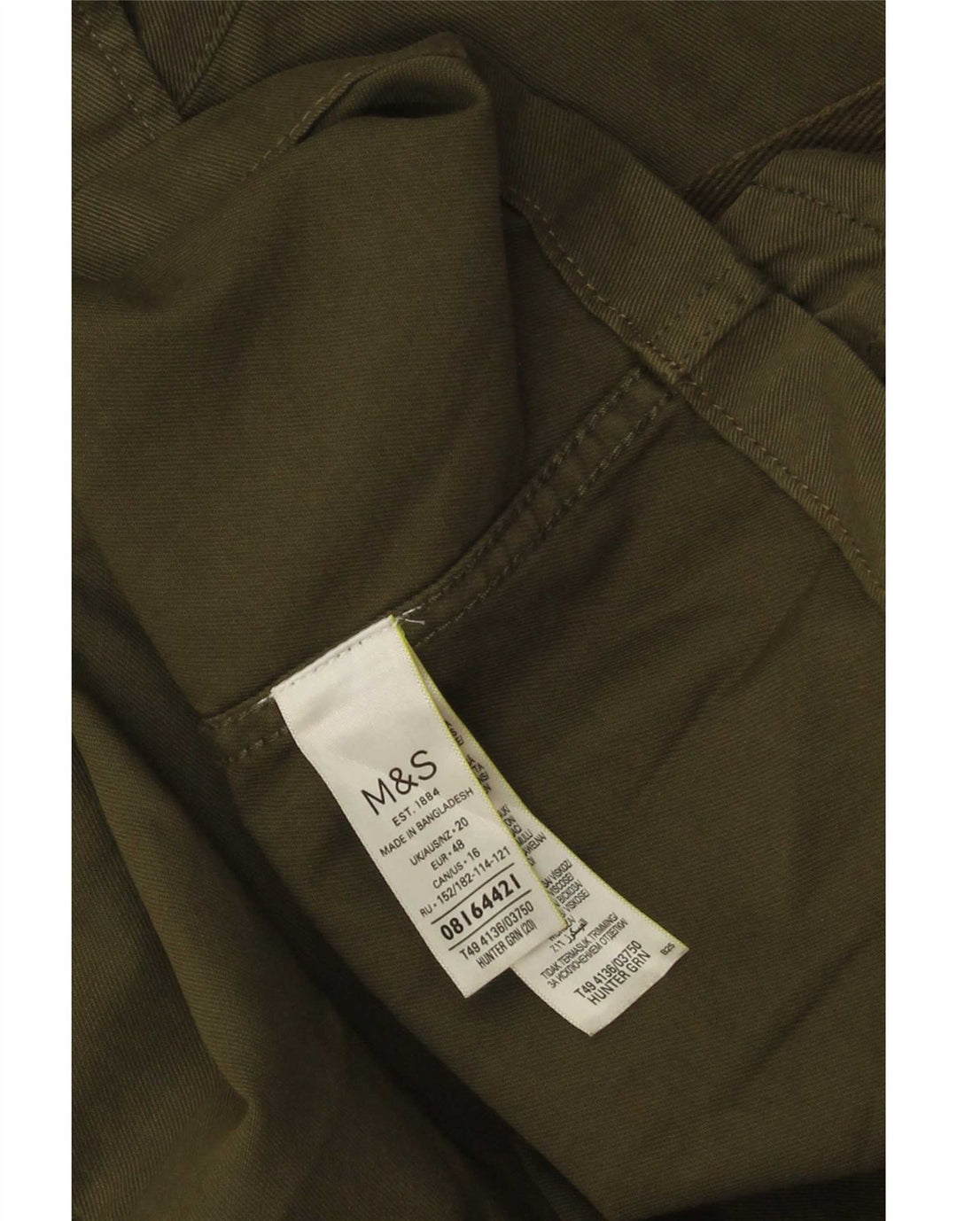 Giacca multiuso da donna Marks & Spencer UK 20 2XL cotone kaki