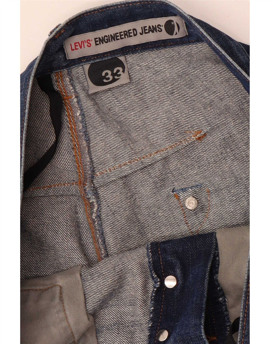 Jeans dritti ingegnerizzati da uomo Levi's W33 L33 Blu