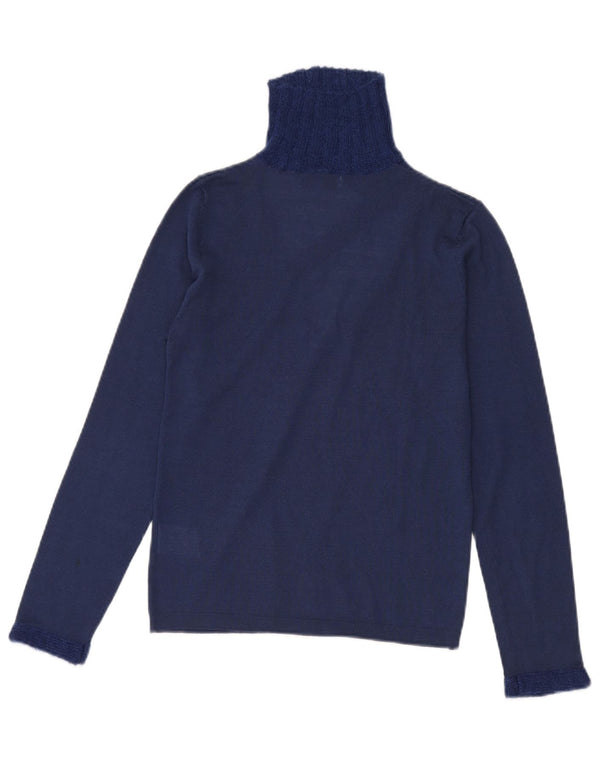 Guess Maglione da donna marciano collo alto maglione US 3 piccolo lana blu navy