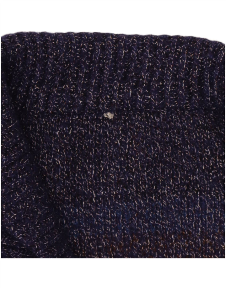 Maglione cardigan da uomo vintage IT 52 grande lana screziata multicolore