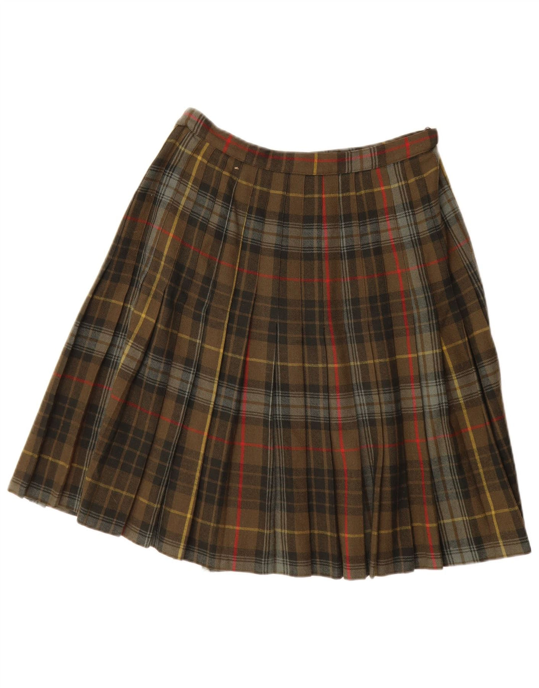 Gonna avvolgente da donna VINTAGE W28 scozzese medio color kaki