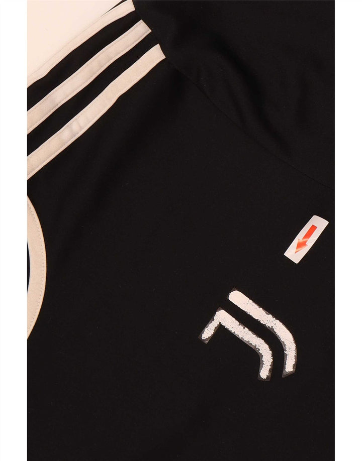 Adidas Uomo Juventus T-shirt grafica Top Small Nero Colourblock Poliestere