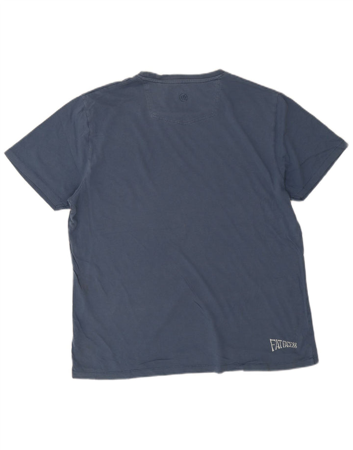 T-shirt grafica da uomo Fat Face Top grande in cotone blu