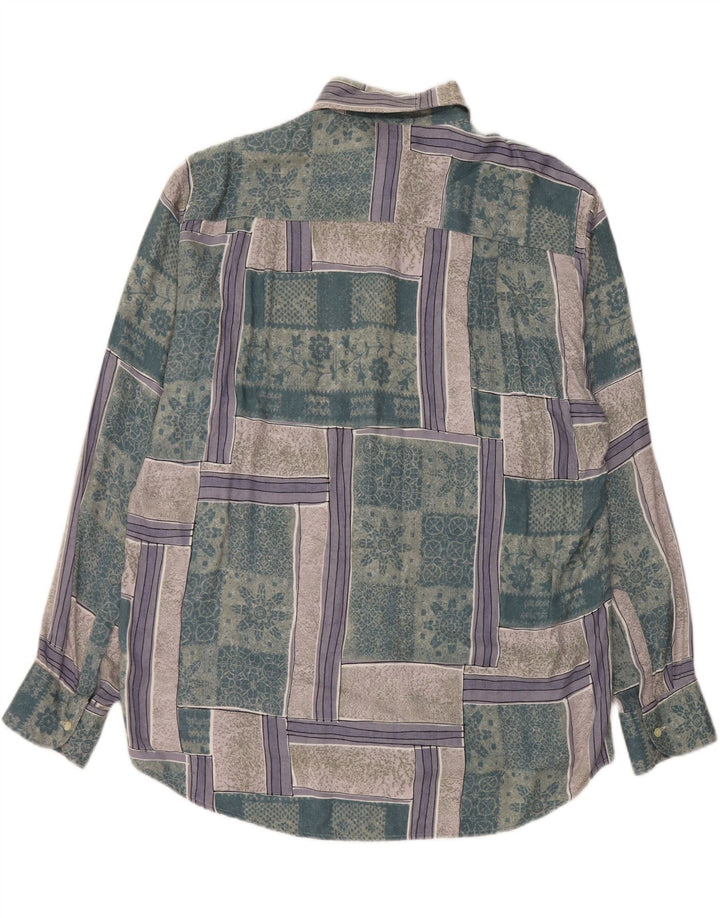 Camicia Uomo Fitzroy Large Verde Patchwork Viscosa