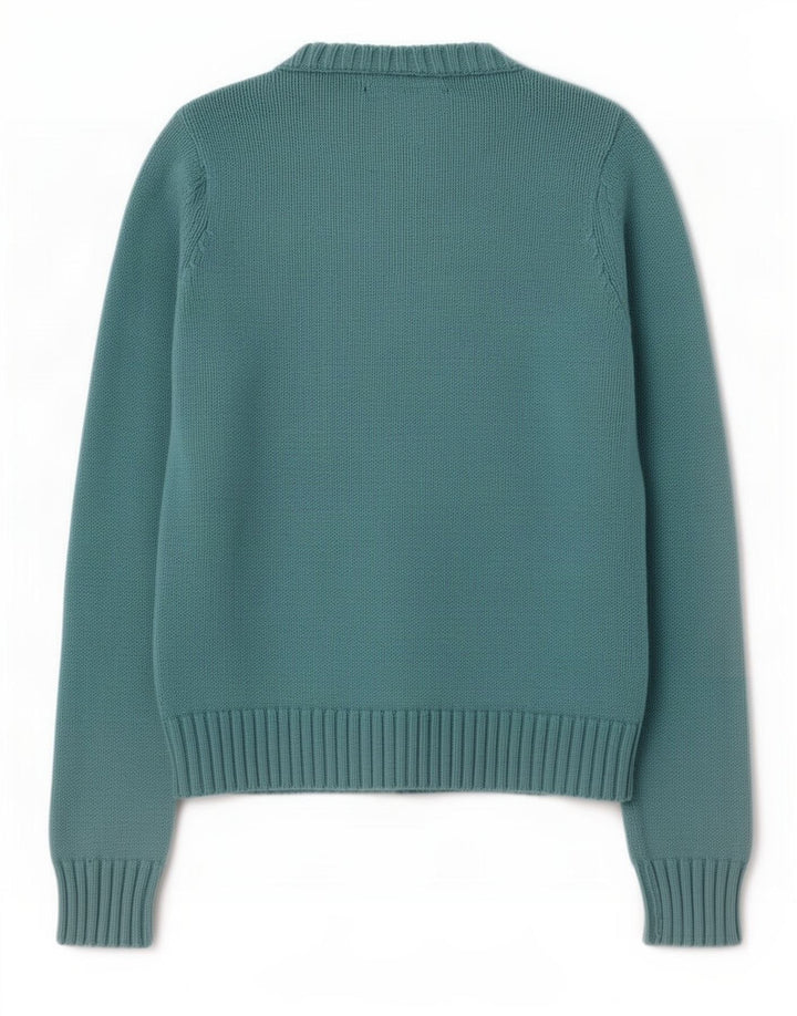 Maglione cardigan da donna Zara UK 12 cotone blu medio